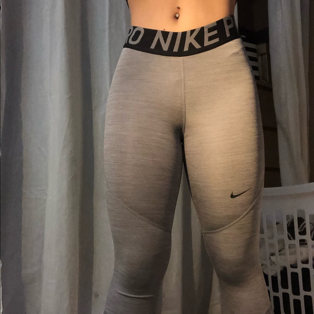 grey nike pros leggings
